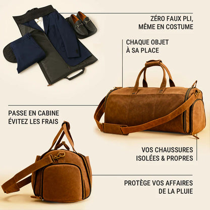 sac de voyage Vin Fiz pratique en cuir