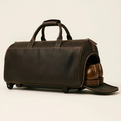 sac pliant de voyage en cuir robuste