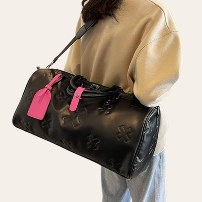 Sac de voyage en cuir femme cabine week end.