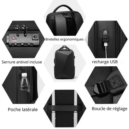 Sac à dos cabine EasyJet rigide et extensible pour homme