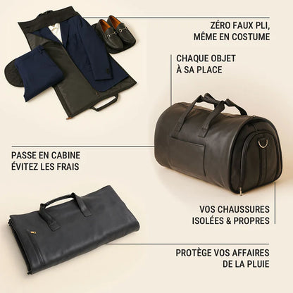 Sac de voyage pliable en cuir – Stampe SV.4™