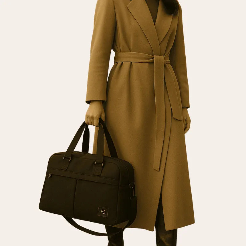 Sac a main noir Format EasyJet  extensible pour femme