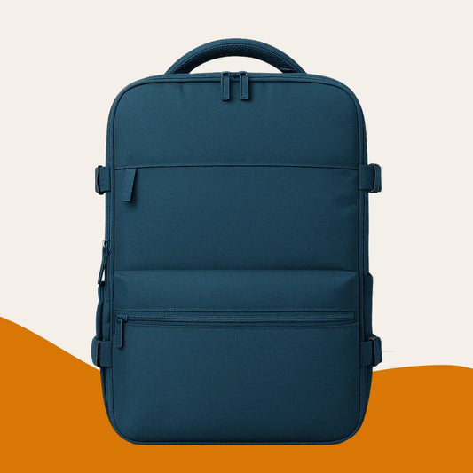 Sac à dos cabine compressible sous vide bleu