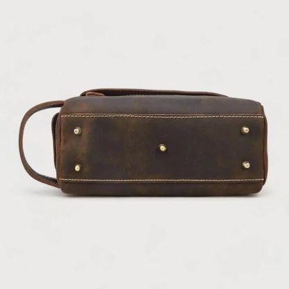 Leather toiletry bag
