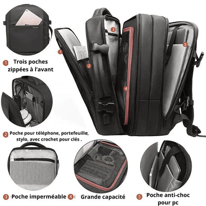 Sac a dos easyjet extensible et antivol pour homme
