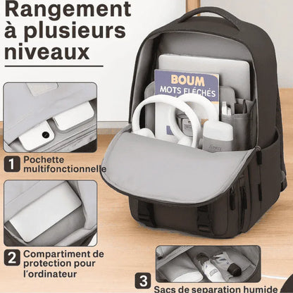 Sac a dos noir cabine casual – Format Ryanair, low cost
