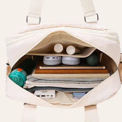 Sac a main beige cabine Format EasyJet  extensible pour femme