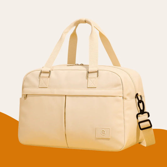 Sac a main beige cabine Format EasyJet  extensible pour femme