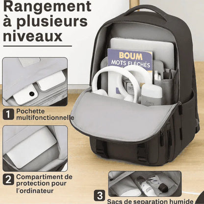 Sac a dos étanche 30l beige pour femme